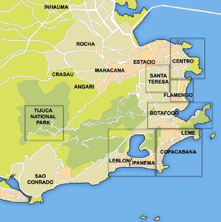 карта Рио районе