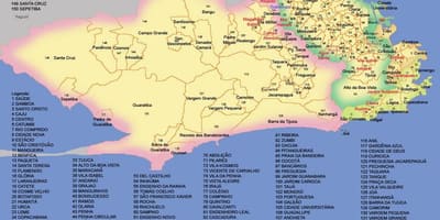 Карта Рио-де-Жанейро районы