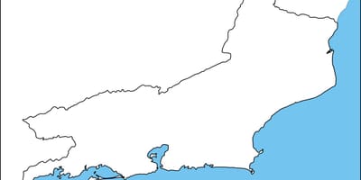 Рио-де-Жанейро контурная карта