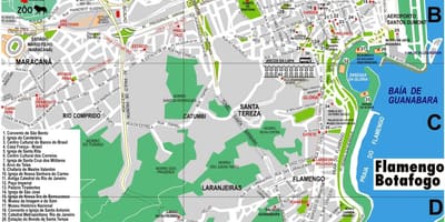 Карта центра города Рио-де-Жанейро